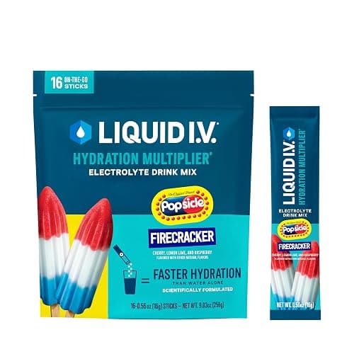 Liquid I.V.® Hydration Multiplier - Popsicle Firecracker | Electrolyte Powder Drink Mix | 1 Pack (16 Servings) - Image 1
