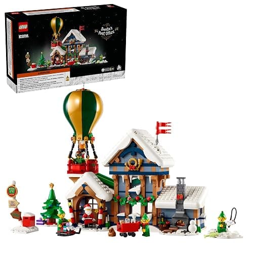 LEGO Icons Santa's Post Office Building Set for Adults - Christmas Village Decoration for Home - Includes Santa Minifigure, 4 Elves Minifigures, and More - Gift Idea for Men and Women - 10339 - Image 1