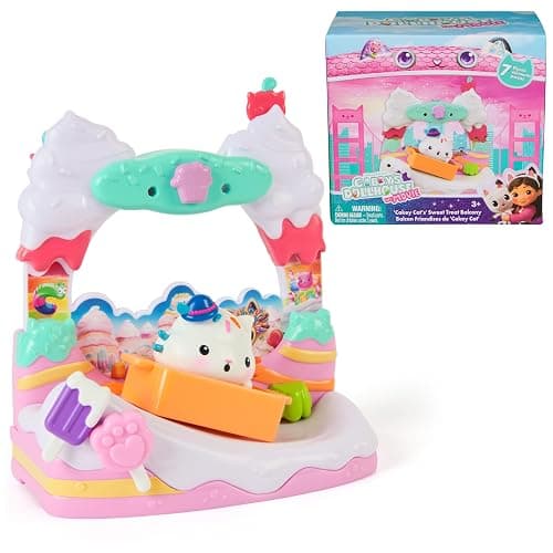 DREAMWORKS GABBY'S DOLLHOUSE The Movie, Cakey Cat's Sweet Treat Balcony with Toy Figure & Dollhouse Accessories, Kids Toys for Girls & Boys Ages 3 and Up - Image 1