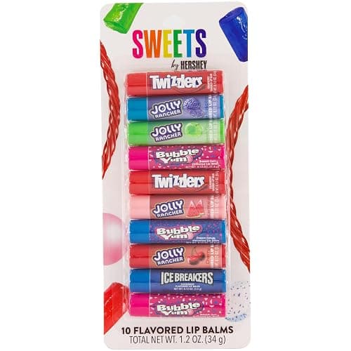 Sweets by Hershey 10 Flavored Lip Balms | Twizzlers, Jolly Rancher, Bubble Yum, Ice Breakers | Cruelty Free - Image 1