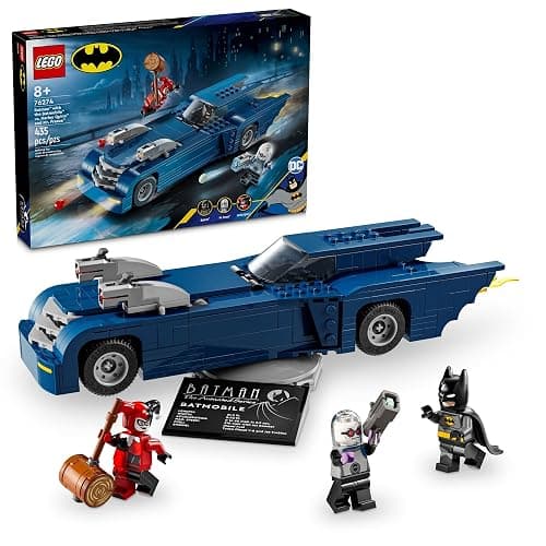 LEGO DC Batman: Batman with The Batmobile vs. Harley Quinn & Mr. Freeze Building Set, Batmobile Toy from The Animated TV Series for Kids, Batman Car Gift for Boys and Girls Ages 8 and Up, 76274 - Image 1