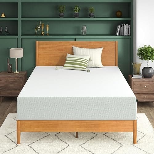 Zinus 12 Inch Green Tea Memory Foam Mattress, Queen, Fiberglass Free, Patented Custom Contour Support, Sturdy Base Foam, CertiPUR-US Certified, Mattress in A Box, White - Image 1