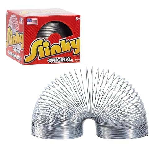 The Original Slinky Walking Spring Toy, 2.75-inch Diameter Metal Slinky, Fidget Toys - Image 1