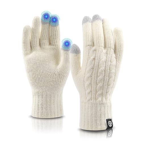 MA COWCF Women's Winter Gloves for Cold Weather Thermal Knit Elastic Soft Touch Screen Glove for Running Driving Hiking - Image 1