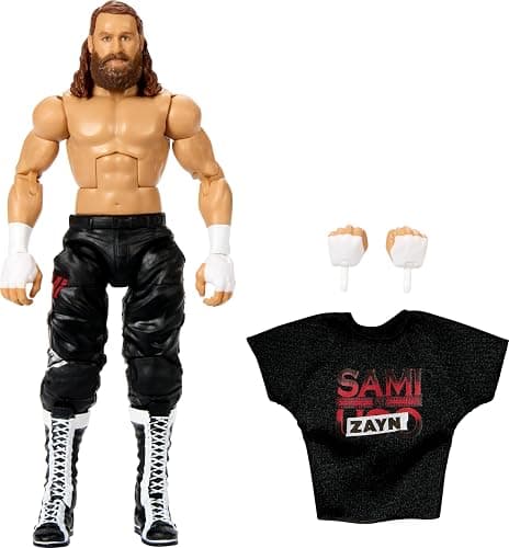 Mattel WWE Elite Action Figure & Accessories, Series #106 Sami Zayn 6-inch Collectible with 25 Articulation Points & Swappable Hands - Image 1