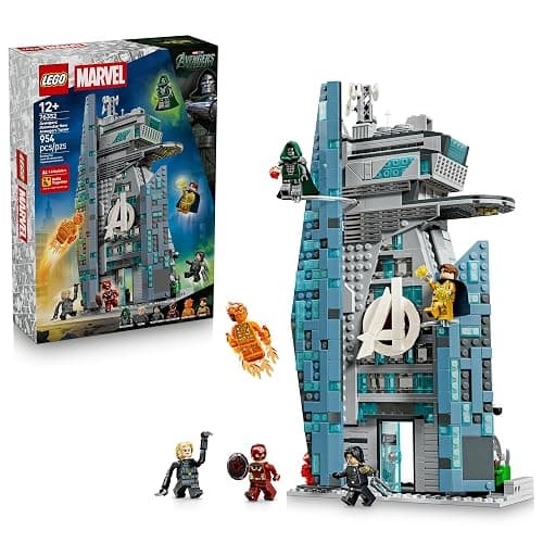 LEGO Marvel Avengers: Doomsday New Avengers Tower 76352 | Building Toy for Boys & Girls, Ages 12+, Bedroom Decor, Doomsday Merch with 6 Minifigures, 954 pieces, Gift for Marvel Fans - Image 1