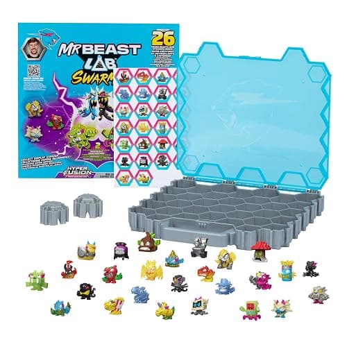 MRBEAST LAB MrBeast Hive Collector Pack Holds 70+ Micro Beasts, with 26 Micro Beasts Including 2 Exclusive Glow-in-The-Dark Swarms, 26 Stickers and 2 Fusion Caps to Continue to Build Out Your Own - Image 1