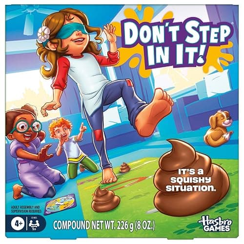 Don't Step in It! Preschool Game I Blindfolded, Poop Party Game | Spinner with 8 Fun Animal Moves | Ages 4+| 1+ Players I Funny Kids Board Games - Image 1