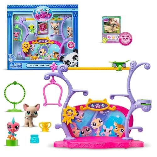 Littlest Pet Shop, Pets Got Talent Play Set - Gen 7, Pets #67 & #66, Authentic LPS Bobble Head Figure, Collectible Imagination Toy Animal, Kidults, Girls, Boys, Kids, Tweens Ages 4+ - Image 1