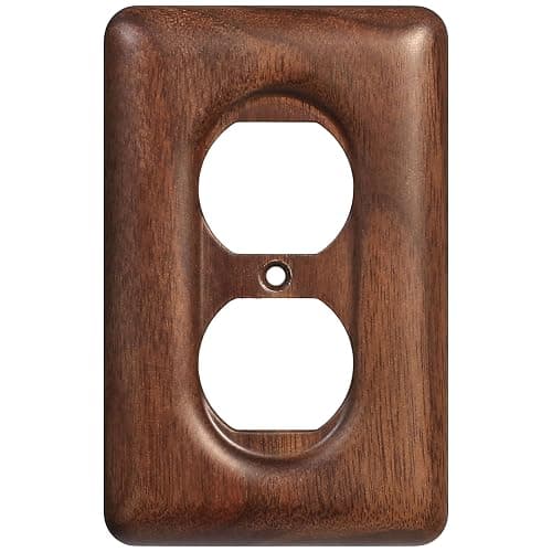 YDJSA Decorative Outlet Covers Solid North American Walnut Plug Plate Covers, Electrical Wall Plates for Outlets - Image 1