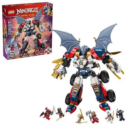 LEGO NINJAGO Zane's Ultra Combiner Mech Ninja Toy - Pretend Play 4-in-1 Building Toy Set for Kids, Boys and Girls, Ages 9+ - with 6 Minifigures - Gift Idea for Birthdays - 71834 - Image 1
