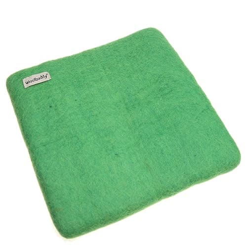 Woolbuddy Needle Felting Pad – Green Wool Mat 10x10x1.5" – Foam Alternative Base for 3D, Wet, & Dry Felting Crafts - Image 1