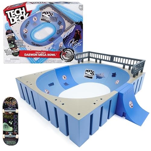 Tech Deck, Daewon Mega Bowl, X-Connect Park Creator, Customizable and Buildable Ramp Set with Exclusive Fingerboard, Kids Toy for Ages 6 and up - Image 1