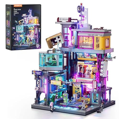 Lumibricks Cyberpunk Game Stack Lighting-Building-Bricks Set - Cyberpunk Neon City Future Gaming Room Street View Collection LED Light Model Set 2580 Pcs for Adults and Sci-fi Lovers - Image 1