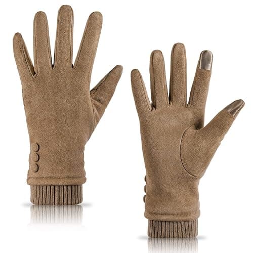 Dsane Women's Winter Touch Screen Texting Phone Windproof Gloves - Fleece Lined, Thick Warm Gloves - Image 1