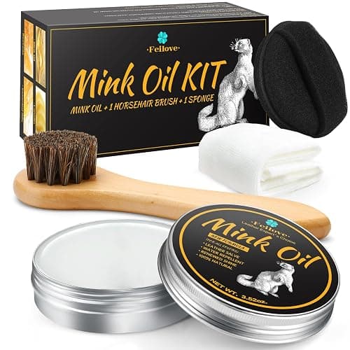 Feilove 4-in-1 Mink Oil Leather Conditioner and Cleaner 3.52 oz - Premium Waterproof Formula for Boots and Shoes - Image 1