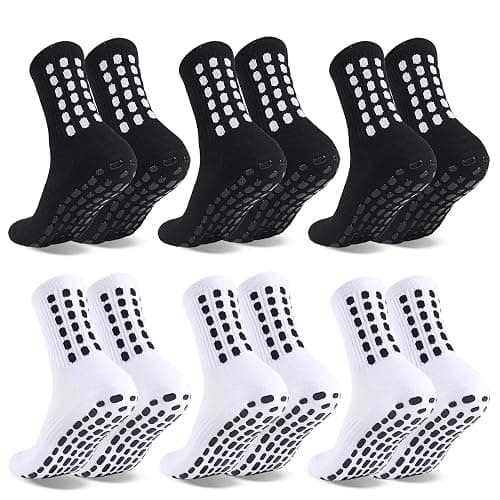 Barrlves 6 Pairs Grip Soccer Socks Colorful Non Slip Sports Football Basketball Hospital Yoga Socks for Men Women - Image 1
