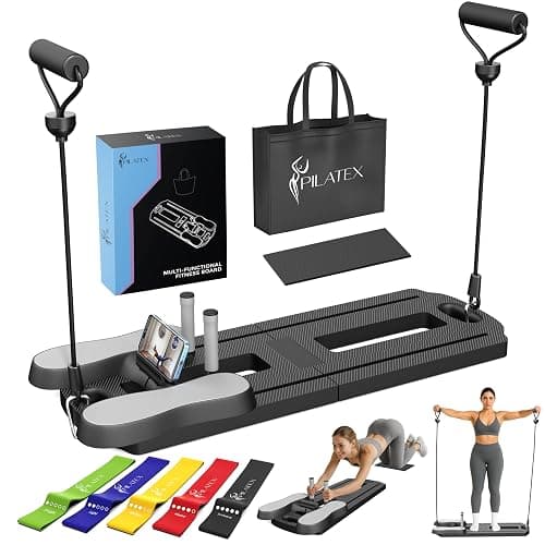 Pilates Board Lite, Foldable Pilates Reformer Equipment & Travel Bag, 7-in-1 Multi-Purpose Portable Pilates Reformer Machine Home Pilates Kit for Home Workout, Fitness, Exercise, Abs - Image 1
