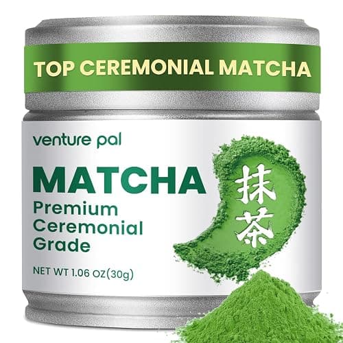 Venture Pal 100% Pure Premium Ceremonial Grade Matcha Powder, First Harvest Green Tea Powder - First Harvest, Vegan, Gluten-Free, No Additives, (30g/1.06oz) - Image 1