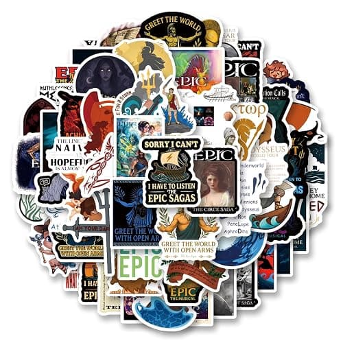 63pcs Epic The Musical Pack, Aesthetic Vinyl Waterproof Sticker Decals for Water Bottle,Laptop,Phone,Skateboard,Scrapbooking,Bumper for Kids Teens Adults for Party Supply Decor Favor… - Image 1