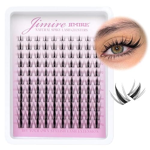Fairy Lash Clusters Natural Look Manga Eyelash Clusters Wispy D-Curly Cluster Eyelash Extensions 110 Pcs 8-16MM Wispy Individual Lashes Wet-Look Lash Extension with Invisible Lash Band - Image 1