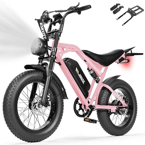 ESKUTE V200 Electric Dirt Bike for Adults,52V20.8Ah Battery,20" x4.0 Fat Tire,32MPH,NFC Unlock Color Display,7-Speed Dual Suspension,Dirt E-Bike,80 Miles, Streamlined Frame, E-Bike for Youth & Adults - Image 1