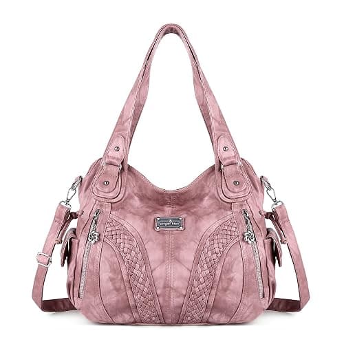 Purses and Handbags Women Fashion Tote Bag Shoulder Bags Top Handle Satchel Purses Washed Synthetic Leather Handbag - Image 1
