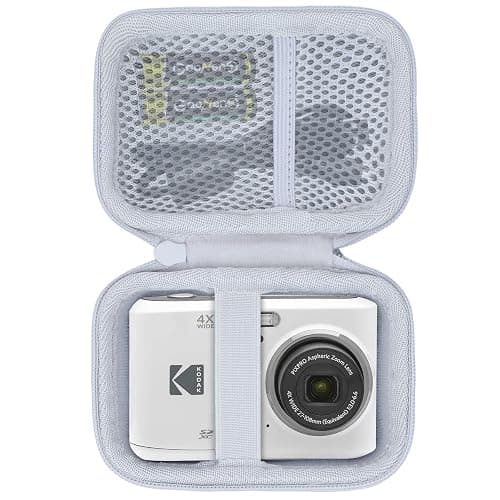 Lebakort Storage Case Compatible with KODAK PIXPRO Friendly Zoom FZ45 FZ55 16MP Digital Camera (Off White Case) - Image 1