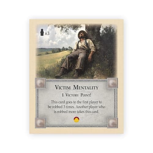 Victim Mentality Card Compatible with Catan's Settlers of Catan 5th Edition and Catan Expansions Board Game Replacement Pieces - Image 1