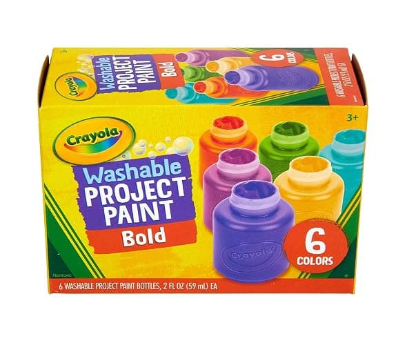 Crayola Washable Kids Paint (6ct), Assorted Bulk Paint Set for Kids, Must Have Preschool Arts & Crafts Supplies, Nontoxic, Learning Activities for Toddlers - Image 1