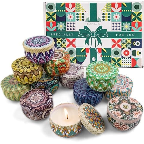 Scented Candles Gift Set, 12 Pack Candles for Home Scented, 21.12 oz Long Lasting Soy Wax Aromatherapy Candle Set with Gift Box, Birthday Gifts for Women - Image 1