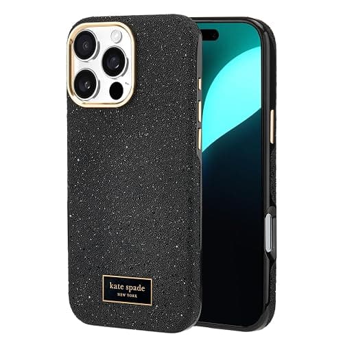 kate spade new york iPhone 16 Pro Max Case - Compatible with MagSafe - Designer Phone Case - Crystal Pave Nightfall - Image 1