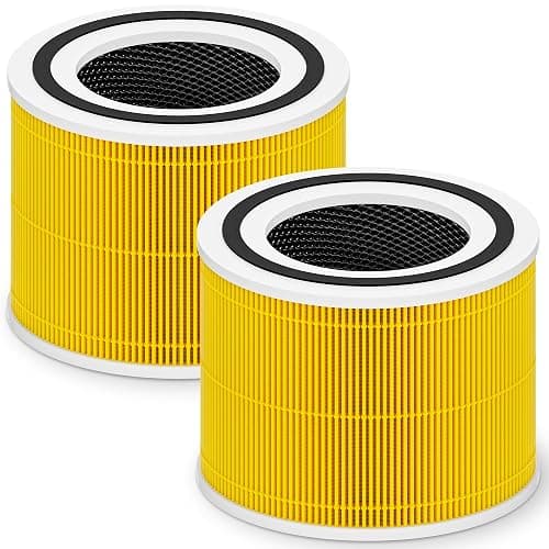 Core 300 Pet Care Replacement Filter for LEVOIT Core 300 Core 300-P Core 300S Vortex Air Air Purifier, 3-in-1 H13 Grade True HEPA High-Efficiency Activated Carbon, Core 300-RF-PA, 2 Pack, Yellow - Image 1