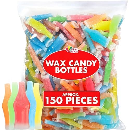 Wax Bottle Candy - 3 Pounds - Juice Filled Wax Candies - Kids Summer Party Candy - Candies for Pinatas, Parades, Goodie Bag Fillers - Bulk Candy - Image 1