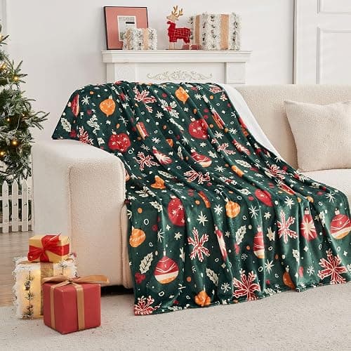 Gogreen Cozy Blanket Printed Blanket Throw Blanket, 300 GSM Fleece Blanket Throw Size Blanket for Home Decoration, Ultra Soft Blanket Microfiber Throw Blanket (Throw - 50" x 60", Christmas Light) - Image 1