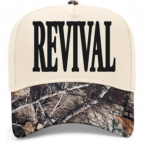 Revival Serif Vintage Trucker Hat | God Jesus | Premium Adjustable Christian Snapback Baseball Hat for Men & Women - Image 1