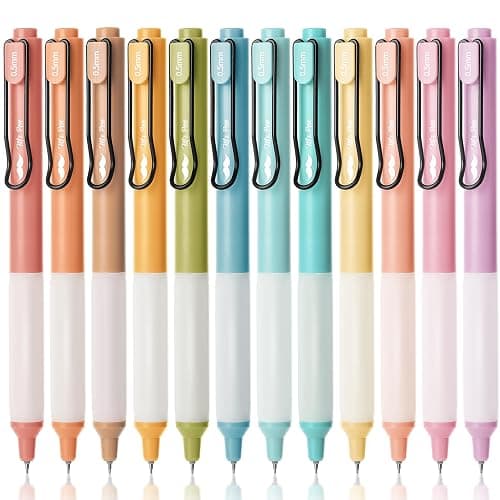 Mr. Pen- Retractable Pens, 12 Pack, Black Ink, Pastel Barrels, Fast Dry, Fine Point 0.5mm, Cute Pens for Journaling - Image 1