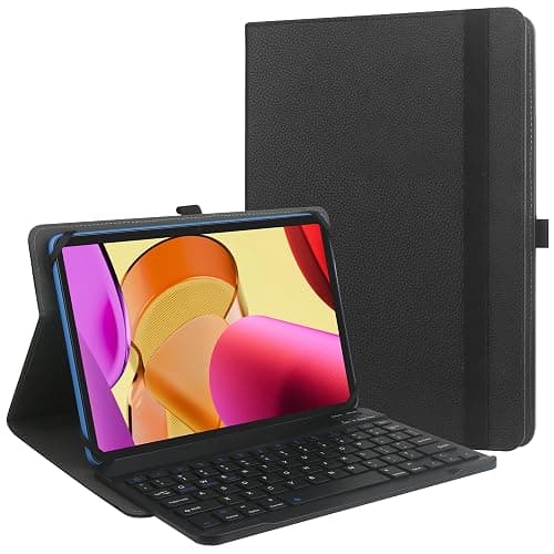 KuRoKo 9",9.7",10.1",10.5",10.9",11" Tablet Universal Case with Keyboard, Case with Removable Wireless Bluetooth Keyboard & Pen Holder for iPad, Galaxy and Other 9-11 inch Tablet - Image 1