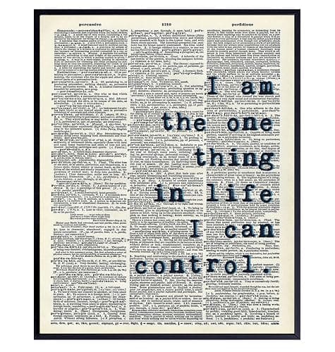 Inspirational Quote Wall Art Decor Dictionary Print - 8x10 Upcycled Motivational Home Decoration Poster for Bedroom, Office - Gift for History Fans - UNFRAMED - Image 1