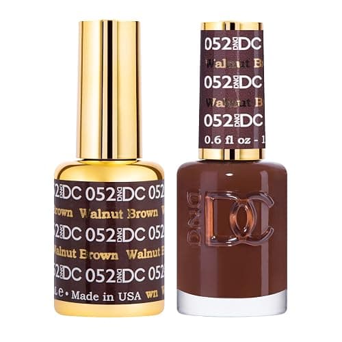 DND Gel Polish Set, Brown Collection, UV/LED GelPolish and Air Dry Nail Lacquer, Matching Chip-Free Polish Duo, 0.5 Fl Oz Each - Walnut Brown - Image 1