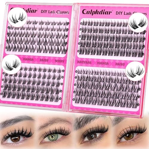 Wispy Lash Clusters Natural Eyelashes Clusters 4 Styles Fairy Cluster Eyelash Extensions 220pcs Cluster Lashes C Curly Manga Individual Lashes 10-18mm DIY Lash Extension Natural Look by calphdiar - Image 1
