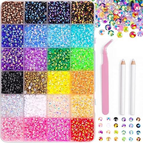 KCZ 30000pcs Resin Jelly Rhinestones – 3mm Mixed-Color Flatback Gems for Bedazzling, Diamond Art, Nail Art, Shoes, Crafts & DIY Projects - Image 1