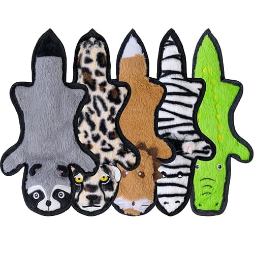 SHARLOVY No Stuffing Dog Toys Crinkle Squeaky, Long Lasting Chews for Aggressive, Durable Plush Dog Puppy Chew Toys for Teething, with 6 Tough Layers for Small Medium Large Breed - Image 1