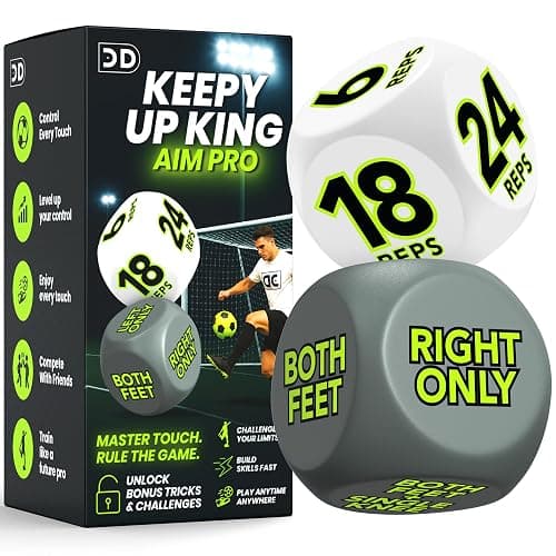 2pc Football Keepy up training Dice Equipment for Kids makes practice fun with exciting games indoors or outdoors toys age 8–12 perfect football gifts and unique birthday presents for boys and girls - Image 1