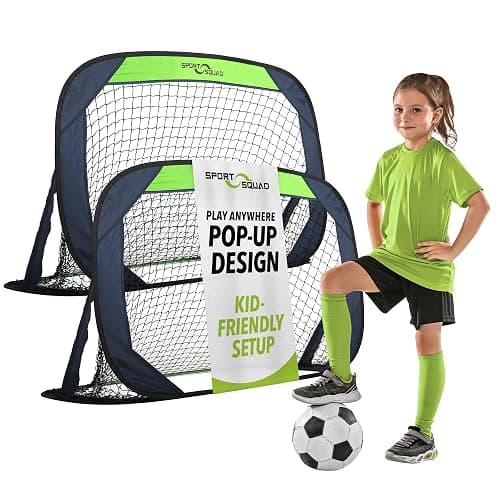 Sport Squad Portable Soccer Goal Net Set - Pop Up Training Soccer Goals for Backyard - Indoor or Outdoor Versions - Easy Assembly - Great for Kids and Adults - Image 1