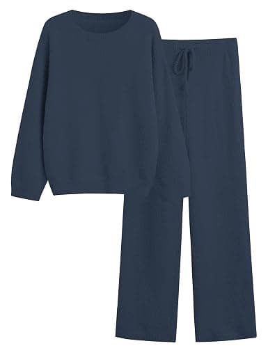 Koandaily Lounge Sets for Women 2 Piece Fuzzy Fleece Pajamas Long Sleeve Matching Lounge Set 2024 Fall Trendy - Image 1