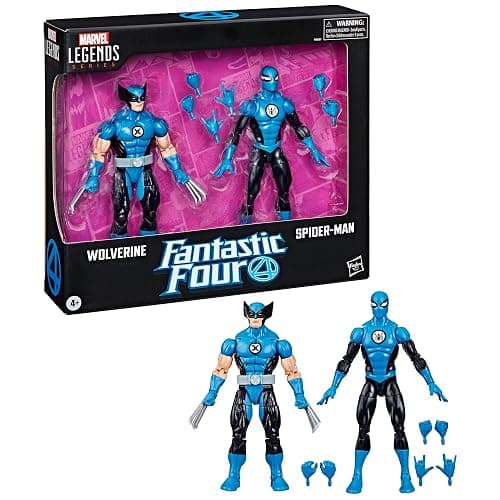 Marvel Legends Series Wolverine and Spider-Man, Fantastic Four Comics Collectible 6-Inch Action Figure 2-Pack - Image 1