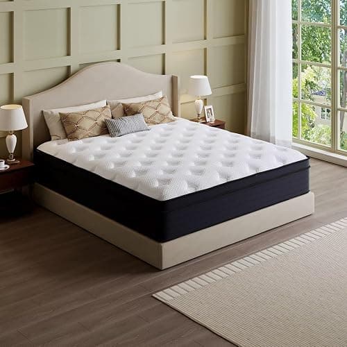 RWAEZYBLUX Full Size Mattress, 10 Inch Hybrid Bed in a Box, Green Tea & Cooling Gel Memory Foam, CertiPUR-US Certified, Pressure Relief for Back Pain, Breathable & Safe Sleep - Image 1
