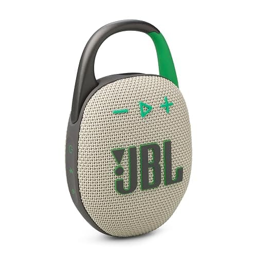 JBL Clip 5 - Ultra-Portable, Waterproof & Dustproof Bluetooth Speaker, Big Pro Sound with Punchy bass, Integrated Carabiner, Up to 12 Hours of Play, Made in Part with Recycled Materials (Sand) - Image 1