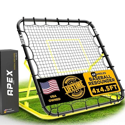 Apex Sports 4x4.5 Ft Baseball Rebounder, Multi-Sport Trainer for Soccer and Volleyball, Adjustable Angles, Easy Storage, Durable Construction, Enhances Agility, Precision, Reflexes, Solo Practice - Image 1